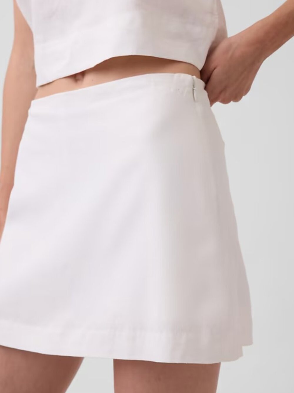 GAP Light Beige Linen-Blend Women's Skort